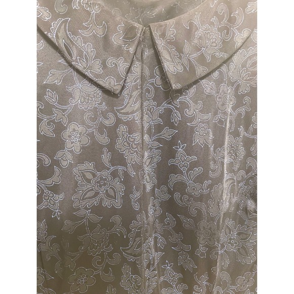 Vintage 1950s Dress & Bolero Jacket Set Nylon Floral Mid Century with Belt - Picture 7 of 12